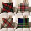 Home Decor Vibrant Plaid Pattern Throw Pillow For Home Pattern Cushion Cover Suitable For Sofa Bedroom Car Pillow Cover