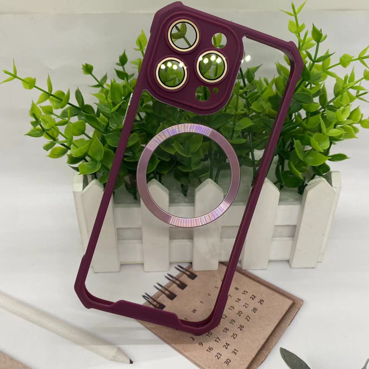 

Подходит для iPhone15, четырехугольный чехол с защитой от падения Apple 14 Promax CD Pattern, магнитный присоска с пленкой для объектива XR, защитный чехол 12 Apple 15Plus красный