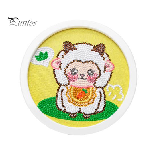 

Мультфильм панда узор горный хрусталь картина DIY дети ручная работа плитка кролик круглый горный хрусталь картина подарок на день рождения F