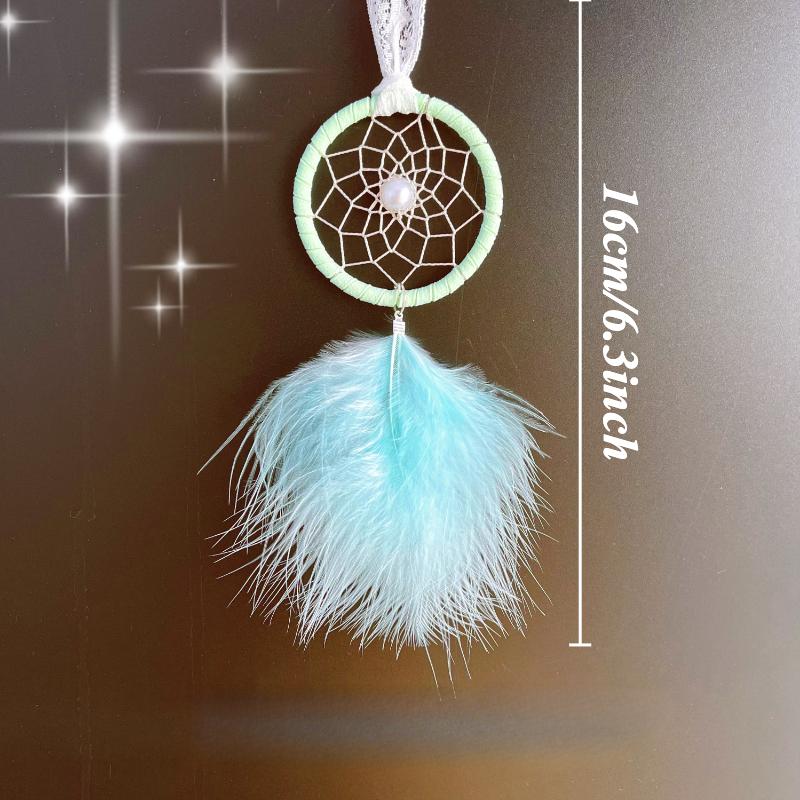 Handmade Mini Dream Catcher Pendant for Bedroom Decor Creative Feather Wind Chimes Dreamcatcher Car Ornaments Original Design