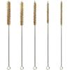 5-Piece Brass Wire Brush Set, Approximately 30cm Long, Metal Brush, Polishing Brush, Cleaning Kit, Tube Brush, for Pipe and Tube Cleaning, Diameters 6