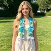 Adjustable Student Graduation Sash Handmade Satin Flower Shawl for Graduation Party Photo Shooting Gift