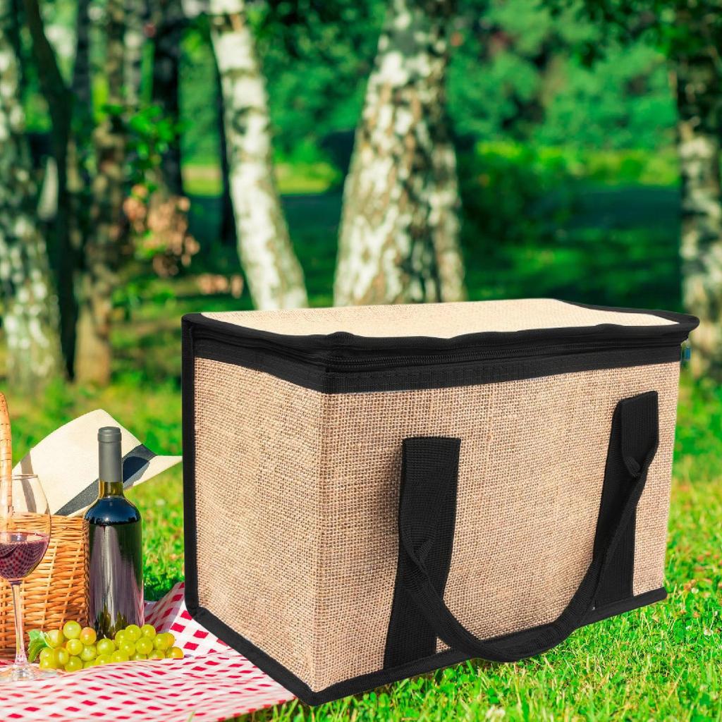 Delivery Bag with Zipper Handle for And Cold Meals Carrying