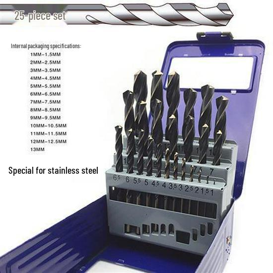 Kobalt Spiralbohrer Set für Edelstahl, Aluminium, Metall und Holz