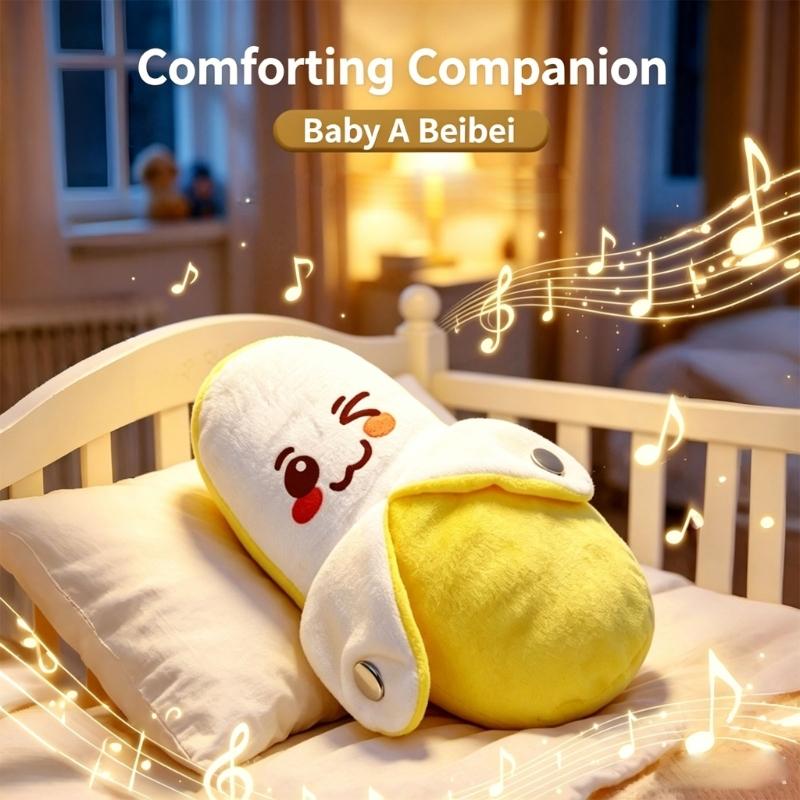 Musical Banana Plush Toy With 16 Songs, Rhythm Response, Light Sound Dancing Effects, Soft Banana Plush Character For Kids Birth