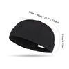 Summer Docker Cap Brimless Hat Skullcap Solid Color Quick-Dry Adjustable Hip Hop Landlord Hat Unisex Skullies Beanie Melon Cap