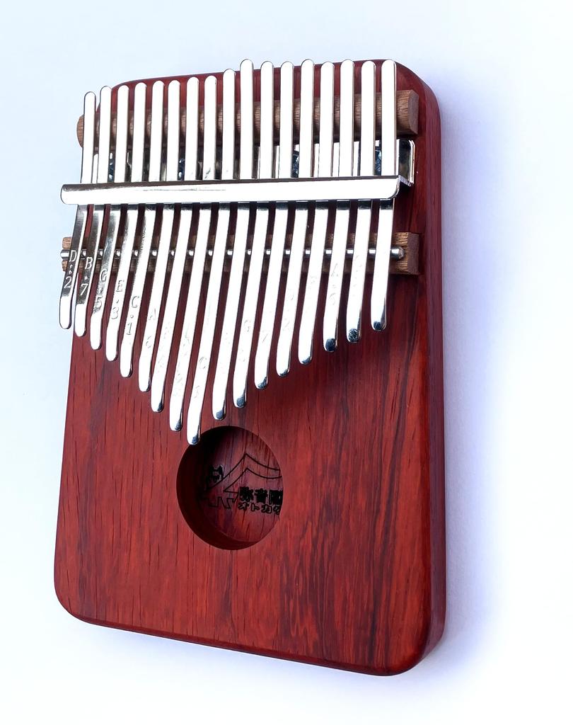 Black Walnut Red Solid Thumb Mini Mini Thumb Mini Kalimba Easy Instrument for Comes with Storage Bag of Solid Quince with Unique Red Yaonkaku, 17-note