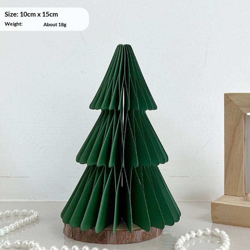 Stor Julgransprydnad 3D Honungskaka Vikbart Papper Julgran Navidad Dekorationer Skrivbord Hängande Juldekor