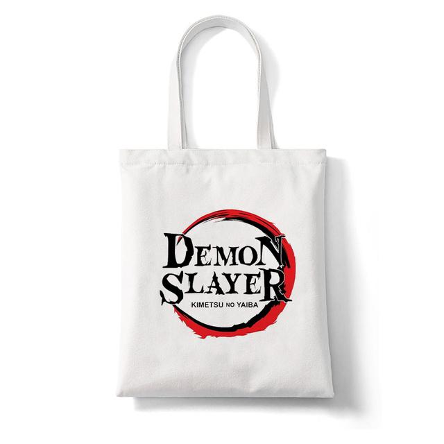 Demon Slayer Japan Anime Kimetsu No Yaiba Kamado Tanjirou Kabelky Taška cez rameno Nákupná kabelka Vysokokapacitná dámska plátená taška