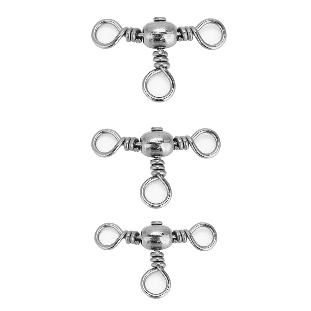 Fishing Connector Swivels Triple Swivels  Flexible Three Way Rolling Swivels Triple Swivel Fishing Connectors