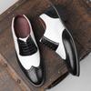 Foreign Trade British Brock Men's 4748 Large Size Leather Shoes Fashion Trend Business Dress Color Matching Men's Shoes