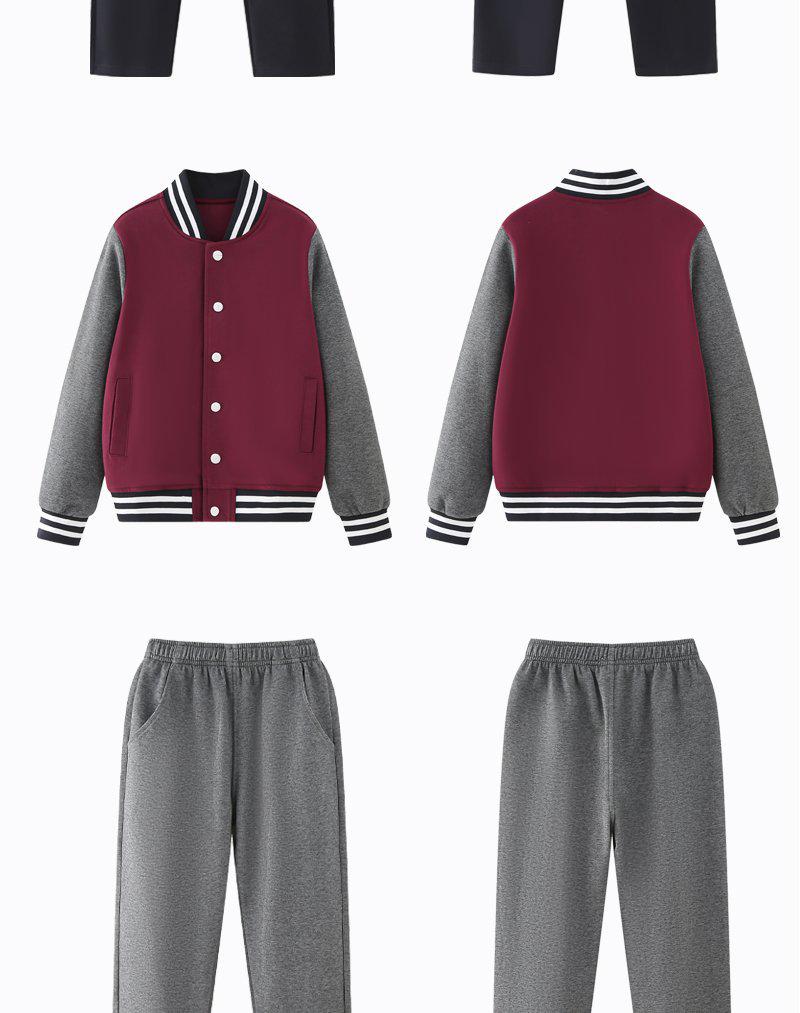 Unisex Navy Blue School Uniform Jacket & Pants Set, Perfect for Spring & Autumn