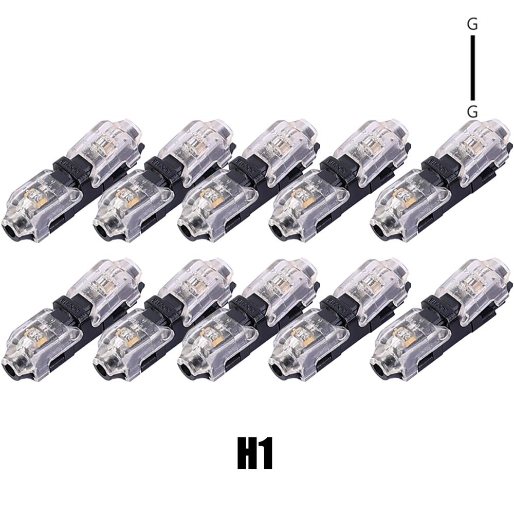 10 Stücke 2Pin Led Car Audio Universal-Compact-Draht-Anschluss T/H FORM Leiter Schnellverbinder Crimp Terminal Block AWG 18-22