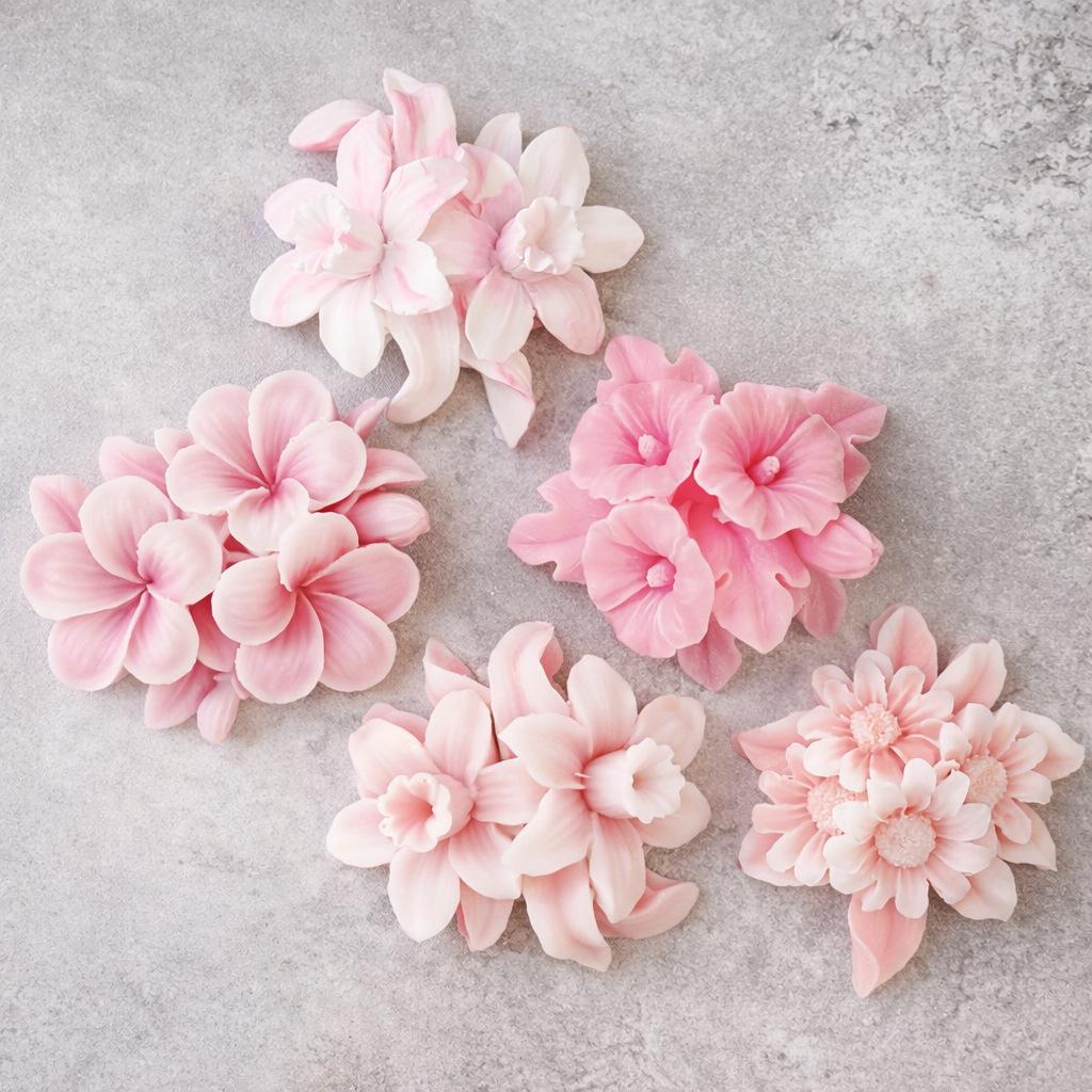 Frangipani Narcissus Floral Scented Candle Mold - 4 Styles