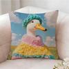 Funny And Cheerful Duck Pillow Case Pillowcase Doublesided Printed Sofa Cushion Bedroom Headboard Pillow