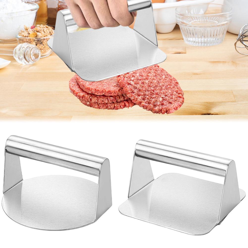 Stainless Steel Smash Burger Press Non-Stick Hamburger Press Grill Press for Smashburger Bacon Ground Beef Meat Sausage