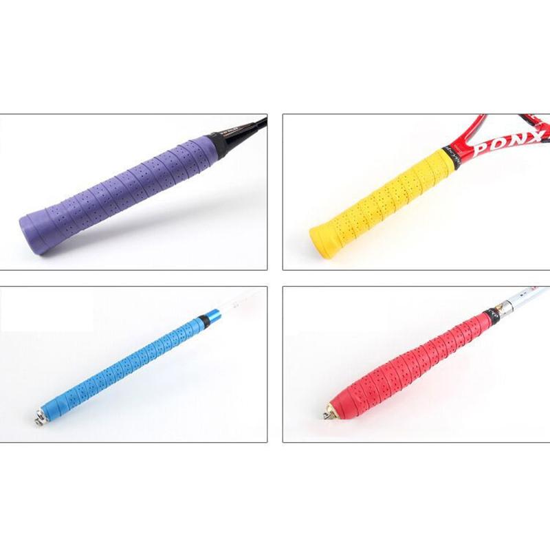 1Pcs 110Cm Long 2.5Cm Wide 0.7Mm Breathable Anti-Slip Sport Grip Sweatband Tennis Tape Badminton Racket Sweatband