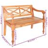 Batavia Bench 98 cm Solid Mahogany Light Brown