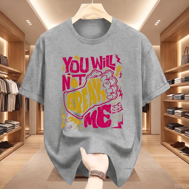 You Will Not Break Me Tshirt Unisex Unisex Dungeon Crawler Carl Dnd Book Tshirt Casual Round Neck Printed Tshirts Streetwear
