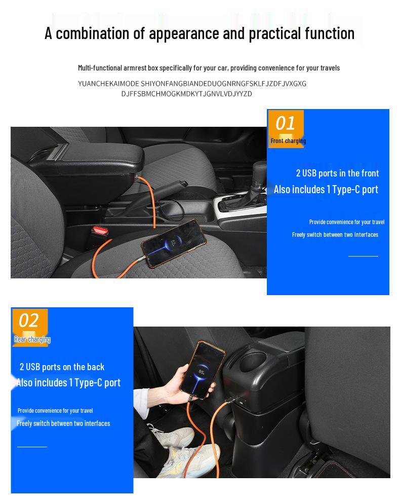 Adatto per Toyota Yaris 2008-2011: Bracciolo Centrale Senza Foratura