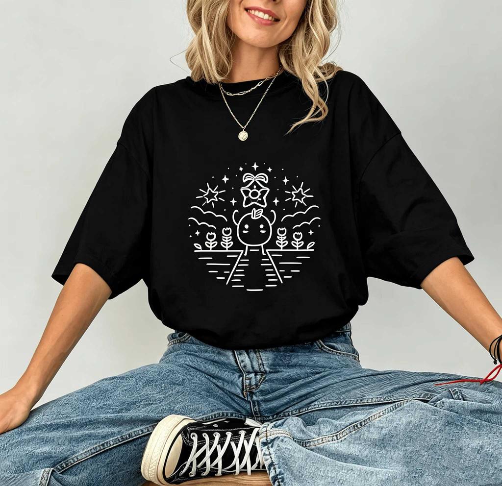 2026 New Stardew Valley Cute Sprite Farm Game Graphic‑Print Unisex Loose Short‑Sleeve T‑Shirt, Y2K Street‑Style Casual Summer Top T-shirt