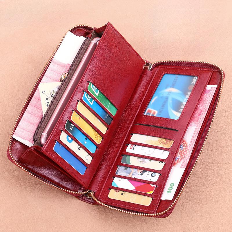 Women's RFID Anti-Theft Long Wallet - Clutch Purse, Coin Pouch & Card Holder