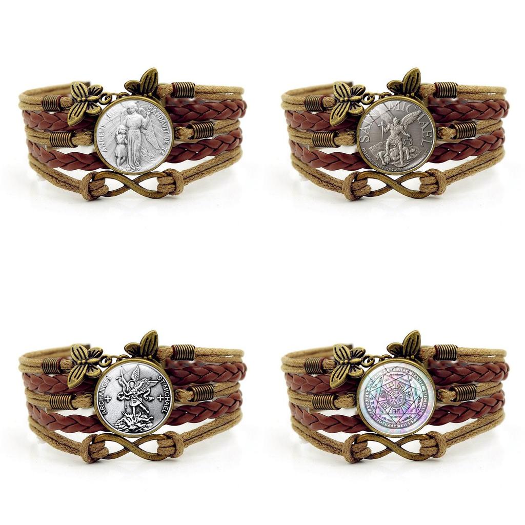 Seven Archangels Trendy Time Gem Bracelet For Women Cartoon Style Character