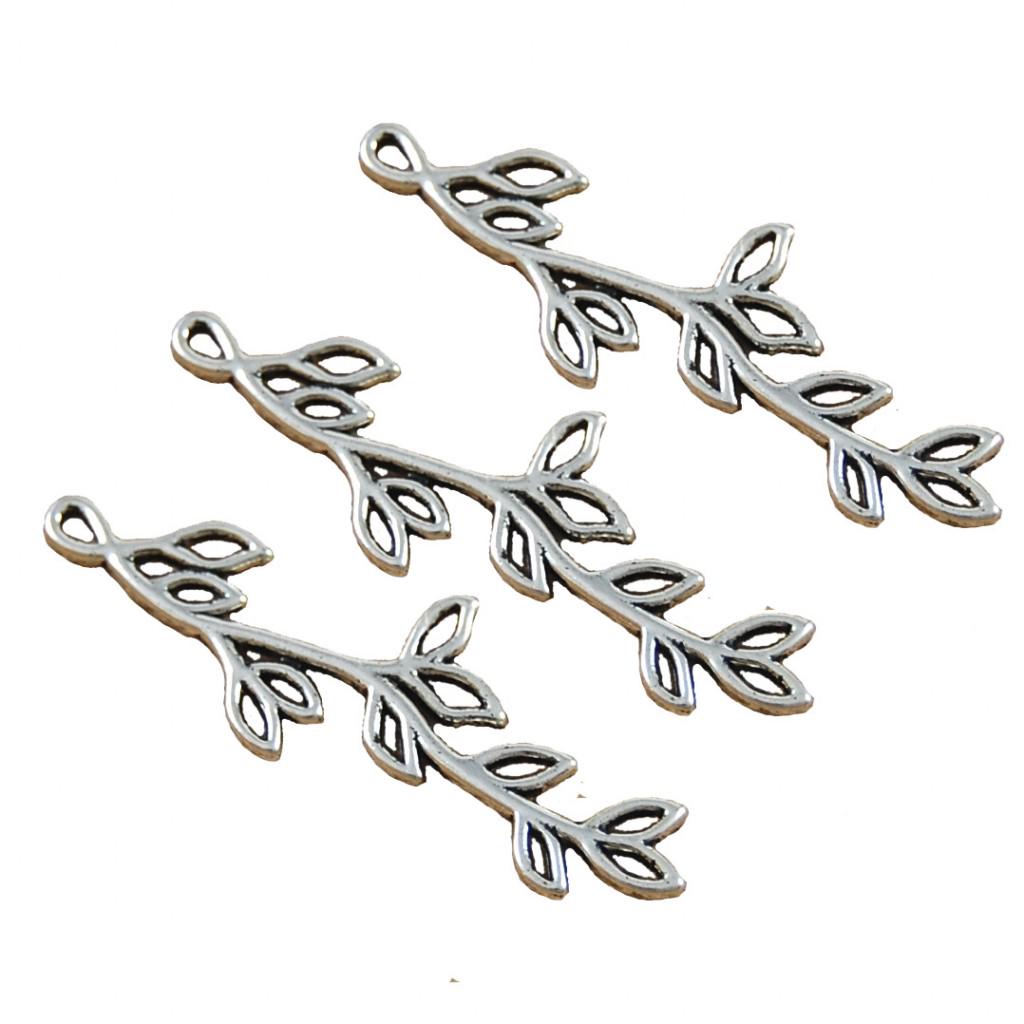 20Pcs Unique Hollow Tree Leaf Charm Pendant Link Connector DIY Making Gift