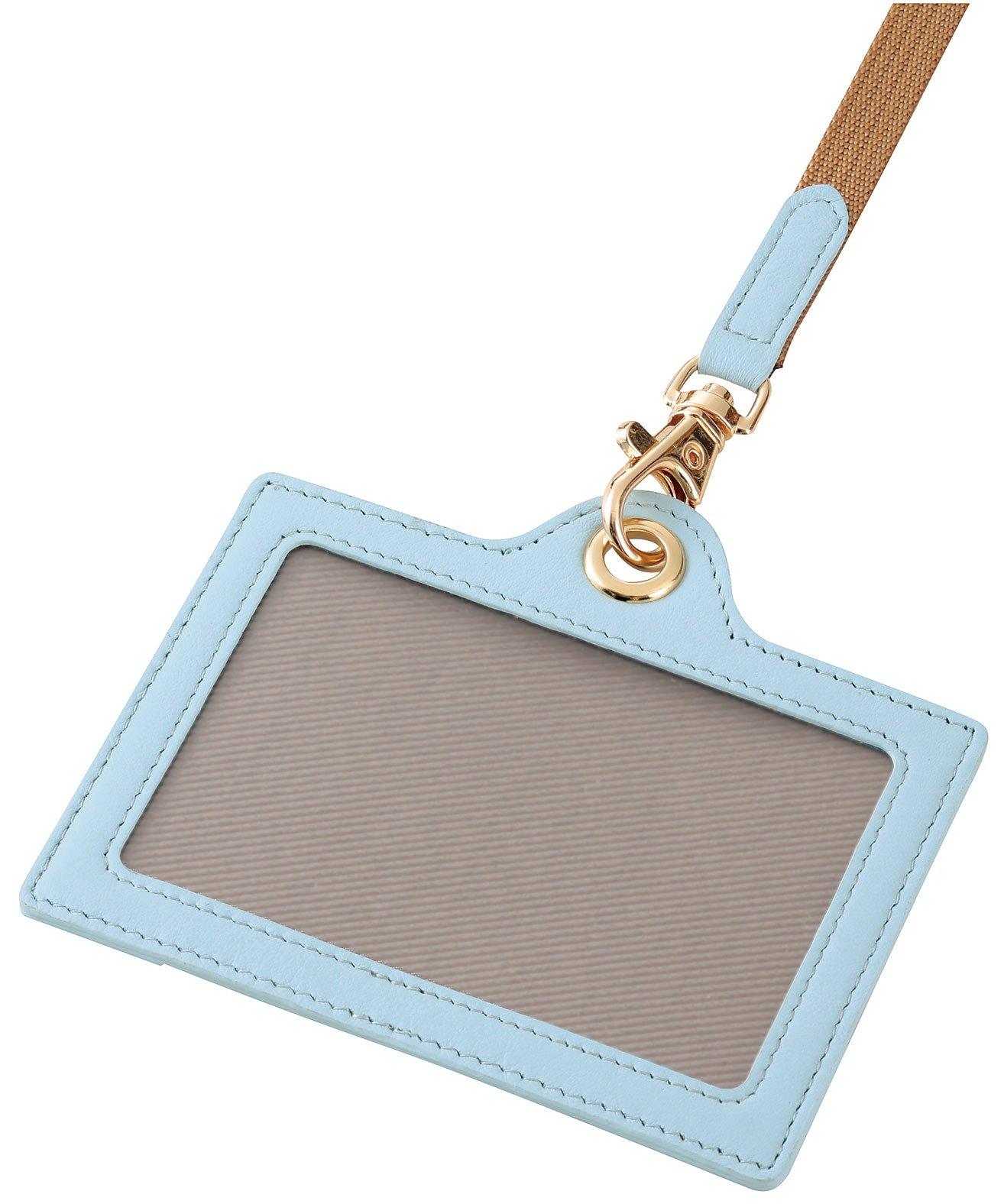 

Raymay Fujii ID Card Genuine with Memo GLP2801A Holder, Leather, Lace, Holder, Blue, синий