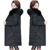 Große Größe Baumwollwattierte Kleidung für mittlere und ältere Frauen, mittellange und lange Modelle, neue Daunenwattierte Kleidung, wattierte Kleidung für mittlere Jahre