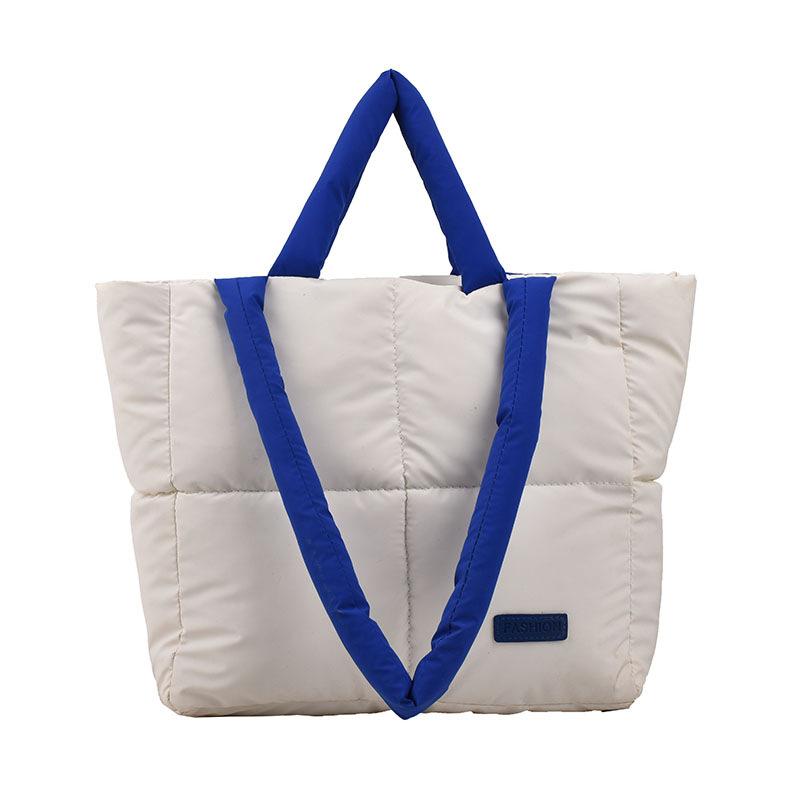 Große Tasche Damen Baumwollkleidung Tragetasche Nylontasche Lässig Damen Große Kapazität Ein-Schulter Daunentasche Baumwoll-Quadratische Tasche