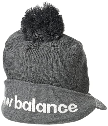 New Balance 2-Way Brim Knit Golf Cap (Fleece Lining, Fold-Over Ear Covers) / Women's / 012-2287507 023_Gray FR