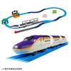 TAKARA TOMY Plarail Connecting! E8 Tsubasa & Tomica Arch Crossing Set (Initial Bonus: 3 S-Curve Rails) Train Toy 3+ Years