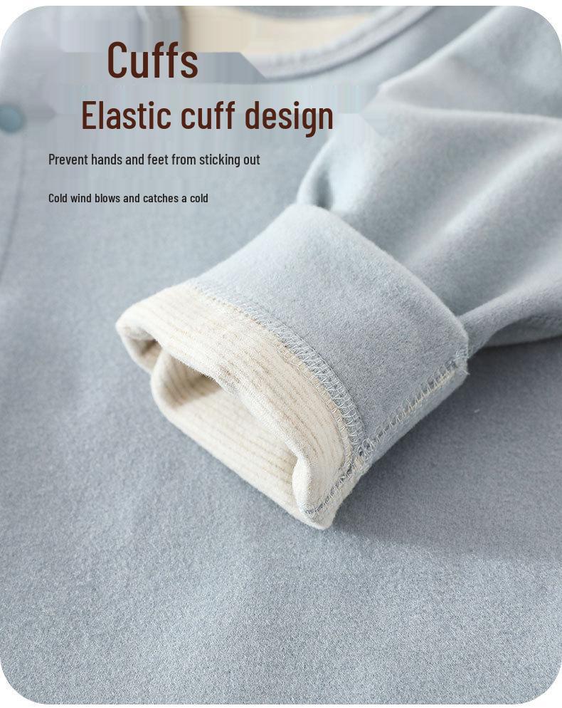 A-Class Warm Baby Onesie: Long-Sleeve, Belly-Protective, Perfect for Spring & Autumn, Ideal for Crawling & Outings
