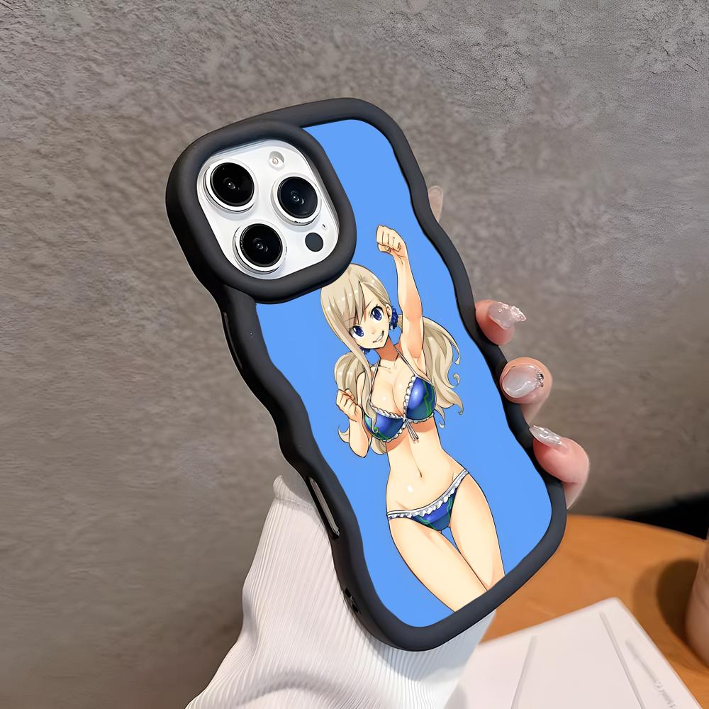 

Edens Zero Rebecca Phone Case for iPhone 17 16 15 14 13 12 11 Air Pro Max Plus Black Soft TPU Wavy Edge Cover iPhone 14
