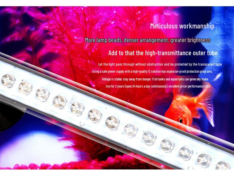 Amphibious LED Aquarium Lighting: Brightens Plants & Enhances Colors