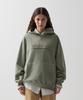 Dyed Basic Logo Hoddie Sage Green