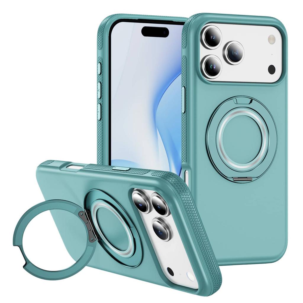 Compatible with Magnetic for iPhone 17/Air/16/15/14/13/12 Pro Max 11 Case, with 360° Rotatable Kickstand Drop Protective Bumper