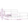 Metal Bed Frame without Mattress Sonoma Oak Finish 183 x 213 cm