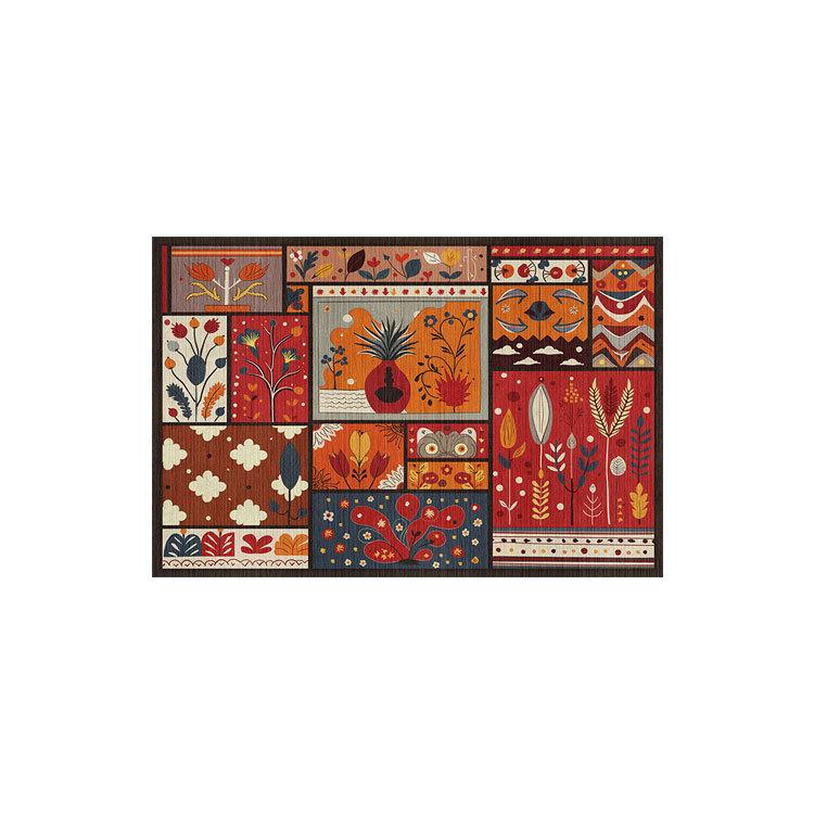 

Medieval-style Imitation Cashmere Washed-down Floor Carpet,Exquisite Pad, Suitable for Home Use Foldable for Use in Living Room. 400mm x 600mm