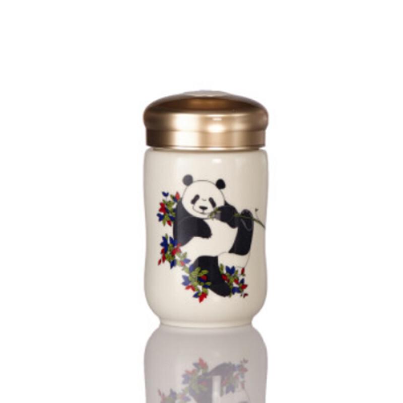 ACERA Panda Ceramic Portable Tea Mug, 300ml