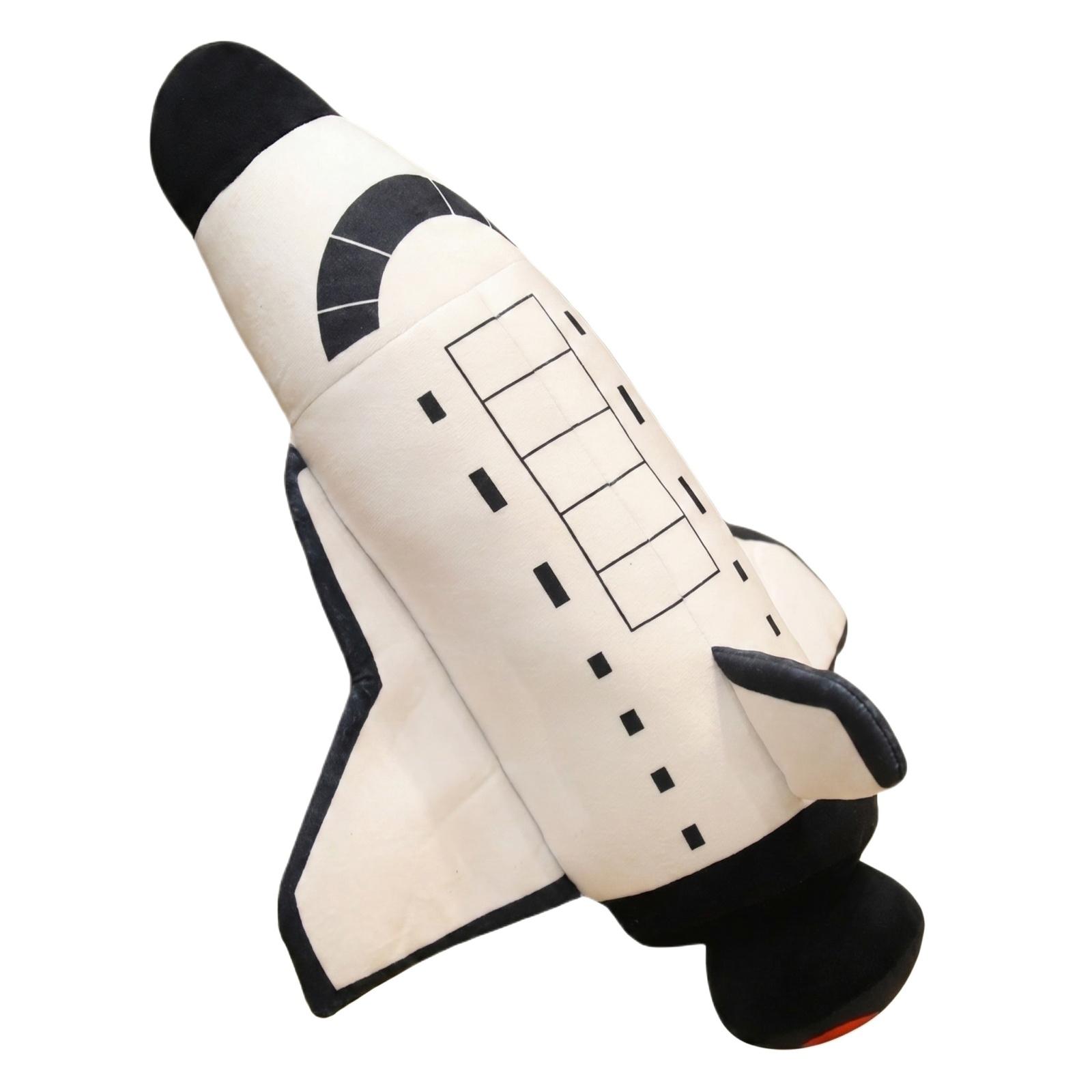 Plush Space Shuttle Toy Soft Stuffed Astronaut Shuttle Replica Pillow for Kids and Adults Educational Space Exploration Model Gift