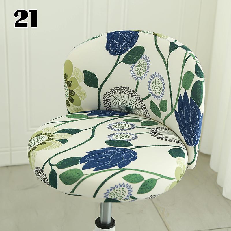 Elastic Arc Chair Cover Bar High Stool Cashier Bank Stool Cover  Kitchen Chair Cover Dining Home Decor Seat Cover