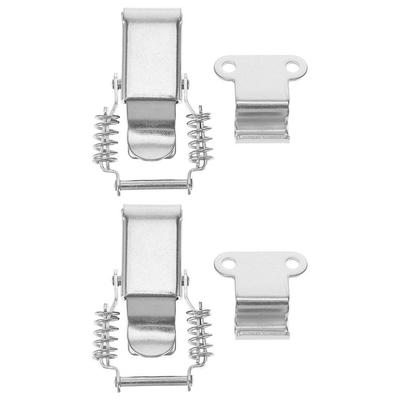 4Pcs Spring Toggle Latch Stainless Steel Catch Lock Sturdy Right Angle Hasp for Wood Box Toolbox Cabinet Hardware