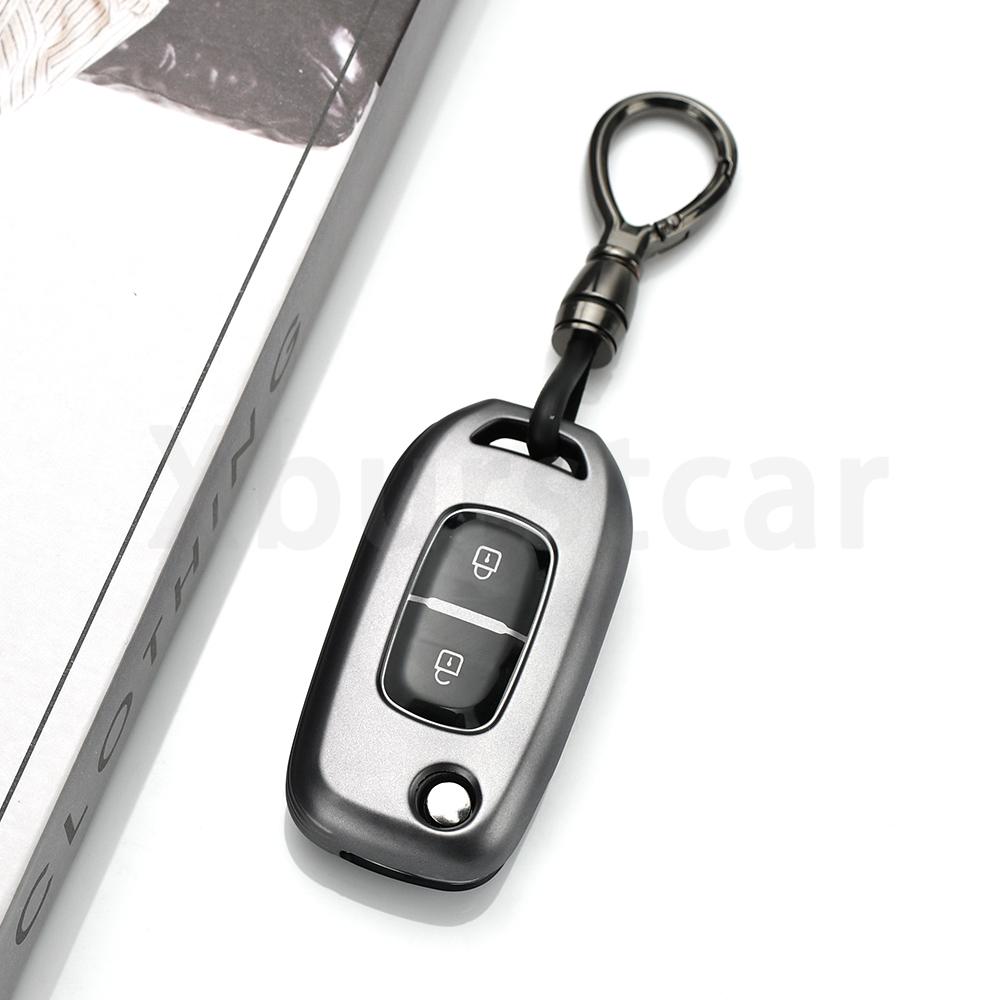 For Renault Gt Line Sandero Stepway Logan Clio5 Arkana Kadjar Captur Megane 2/3 Buttons Gun Grey Tpu Car Key Case Fob Cover