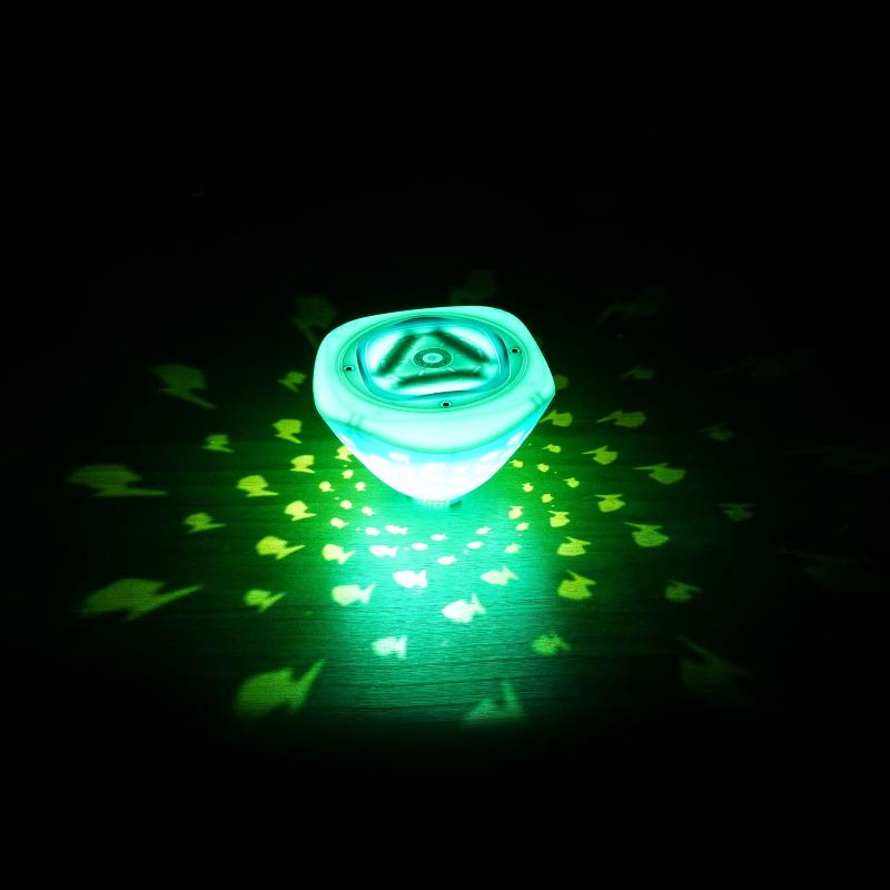 Floating Pool Lights Fish Pattern LED Projector Solar Waterproof Fountain Lighting for Outdoor Pool Night Party Decor