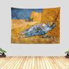 Bohemian Spring Landscape Tapestry Wall Hanging Art Print Rustic Floral Botanical Impressionist Home Decor for Living Room Bedro