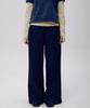 SOME PLACE Frill Mini Dot Basic Logo Strap Elastic Wide Cotton Pants_3 Colors