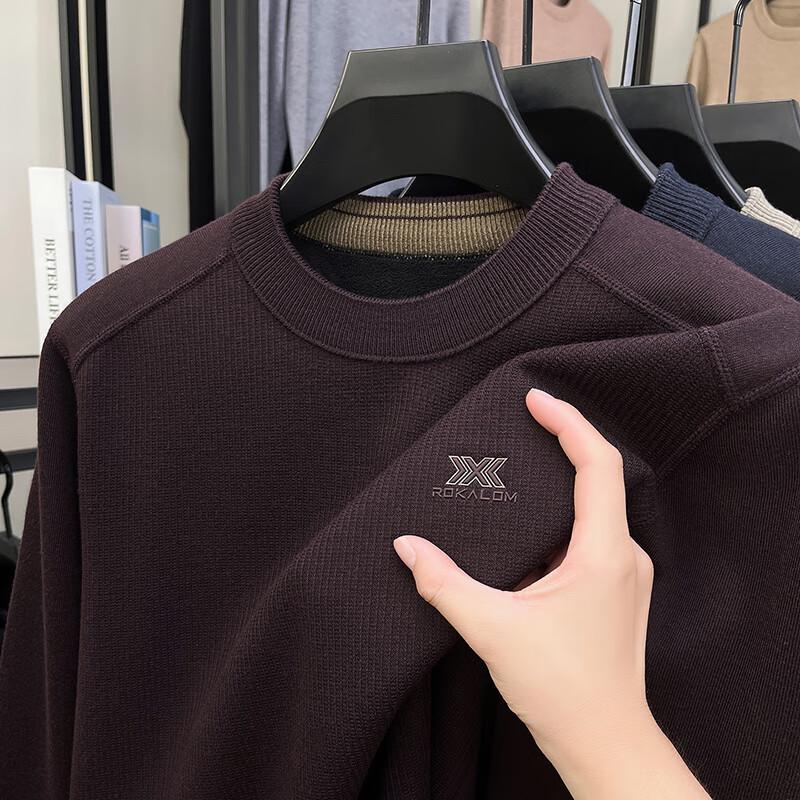 

Firstview Men s Winter Lamb Wool Lined Knit Sweater FV25D1917 4XL