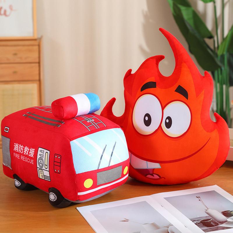 Fire Fire Truck Extinguisher Plush Toy Cute Firefighter Doll Kids Birthday Gift